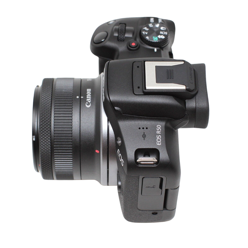 Canon - EOS R50 4K Video Mirrorless Camera with RF-S 18-45mm f/4.5-6.3 IS STM Lens - Black