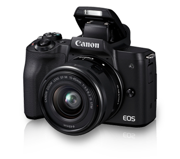 Canon EOS M50 Mark II Mirrorless Digital Camera with 15-45mm Lens (Black)