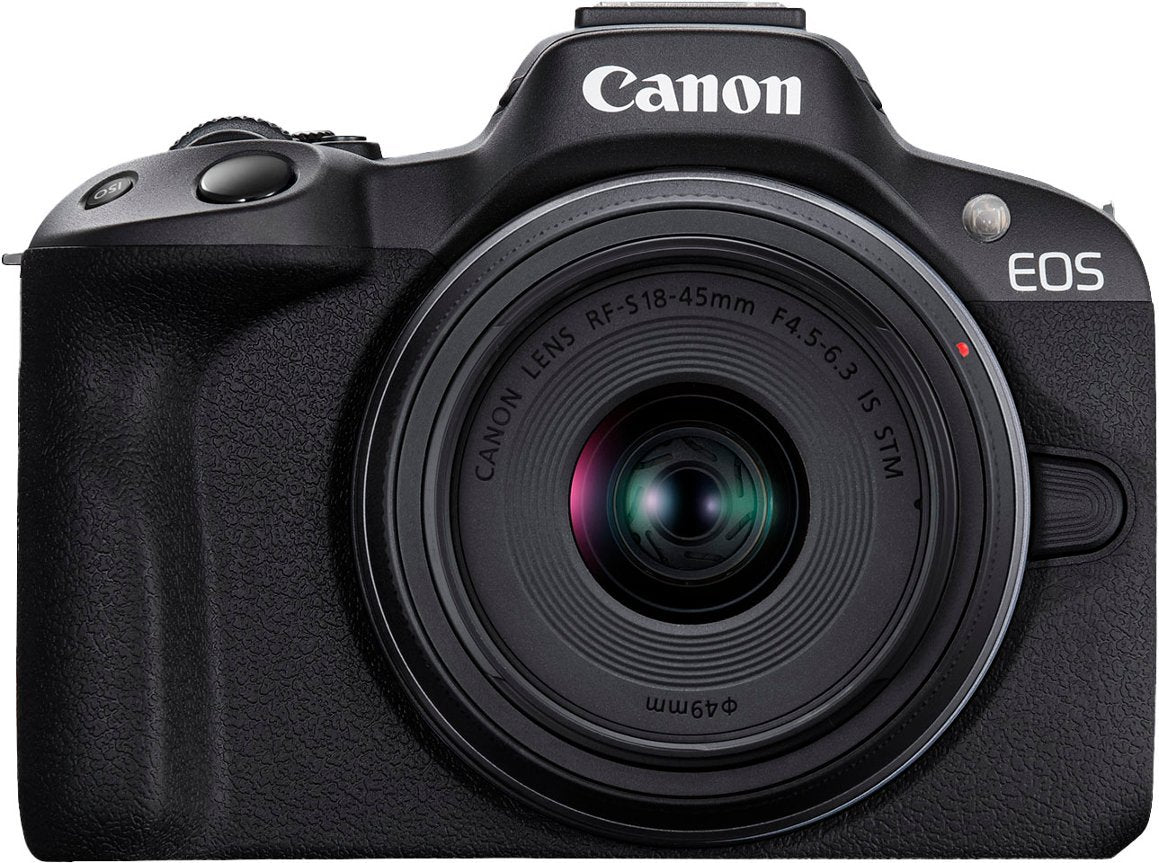 Canon EOS R50 Creator Kit - 4K Video Mirrorless Camera with RF-S 18-45mm f/4.5-6.3 IS STM Lens - Black